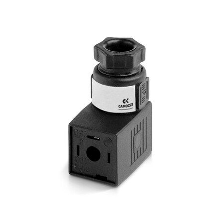 Camozzi Connector With DiODe And Led, 10/50Vdc, 2-Pin, Transparent 125-601